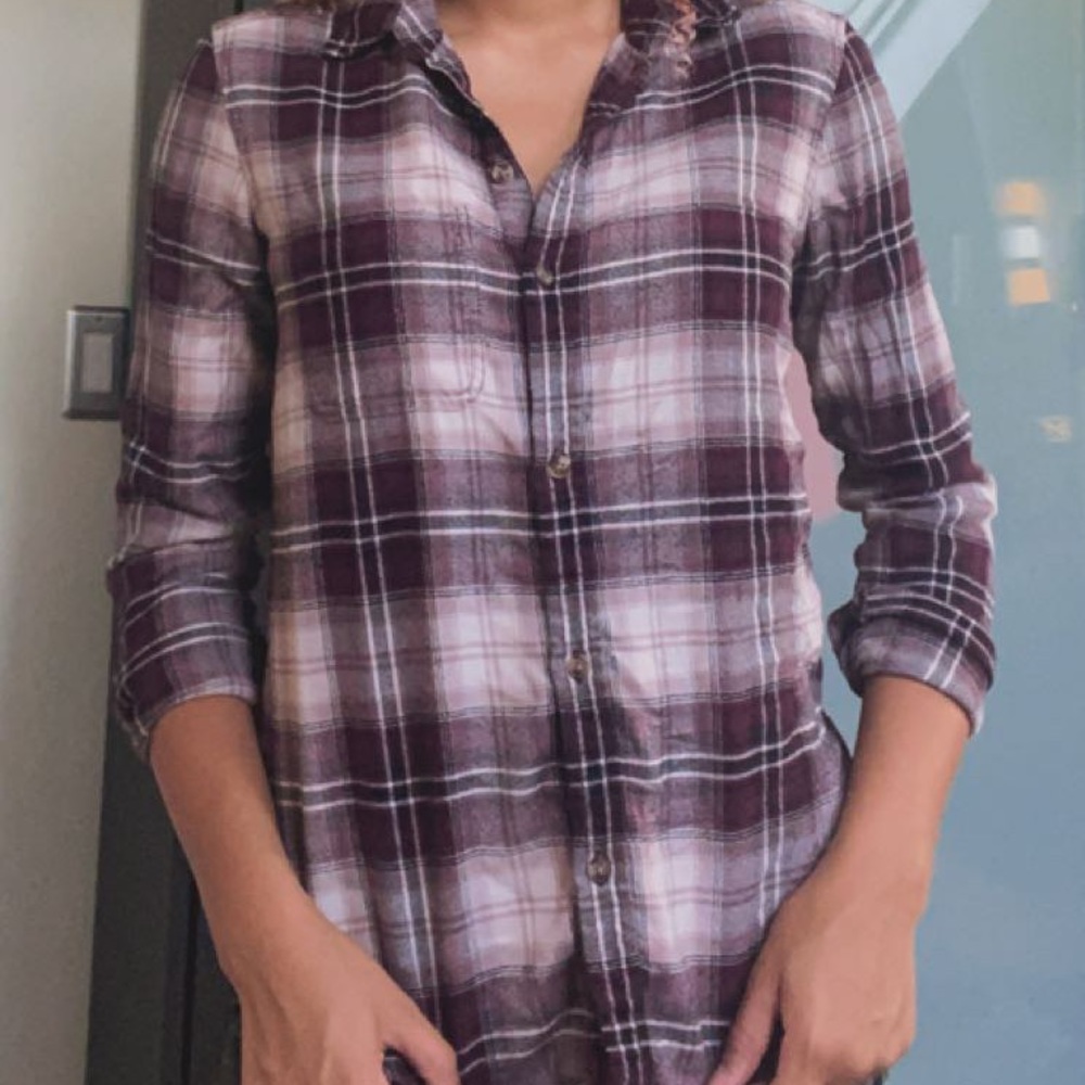 burgundy flannel